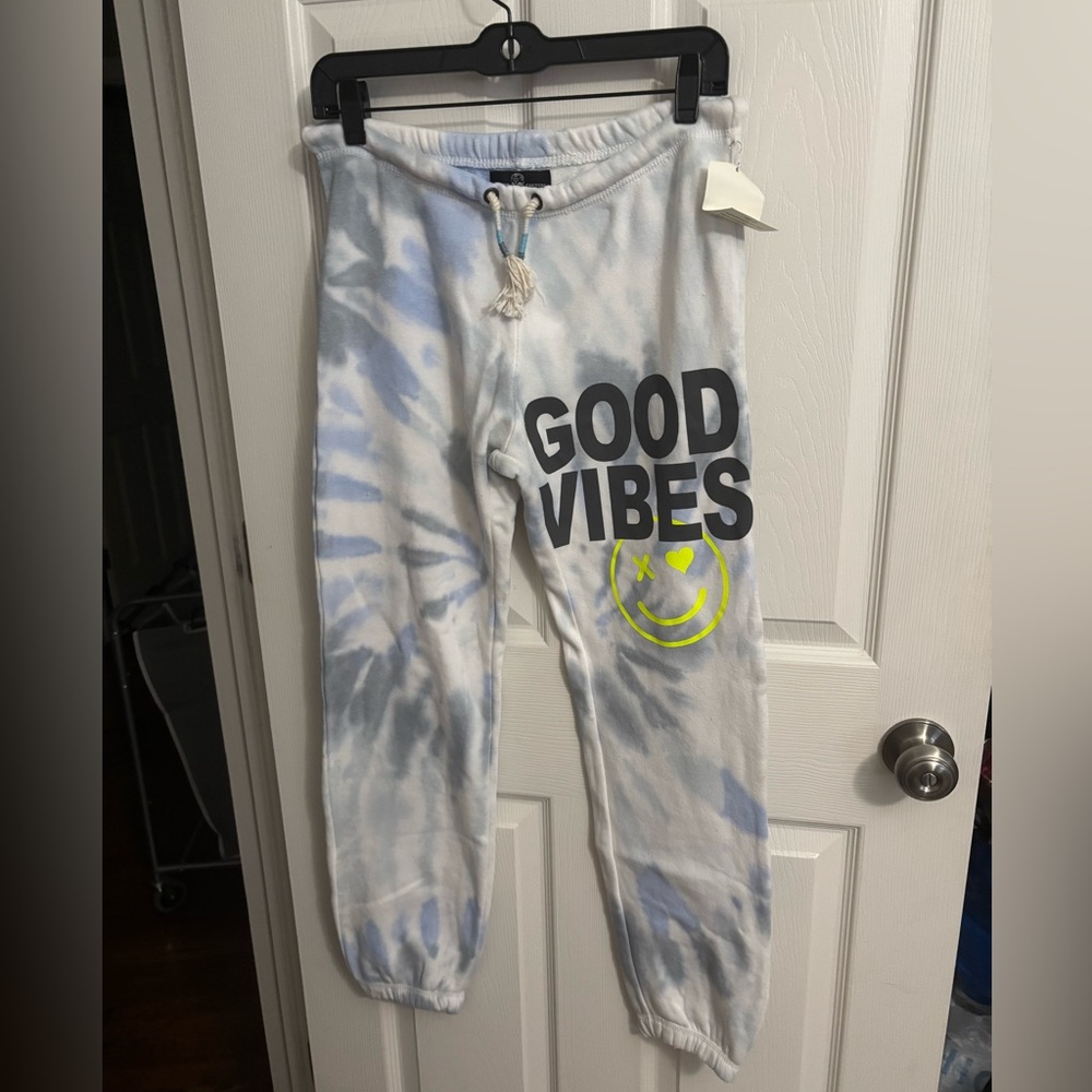 NEW‎ Hipchik Couture | Tie Dye Sweatpants Good Vibes Sz M